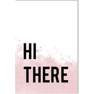 5 kadokaartjes 'Hi there'|kadokaartje|klein kaartje|gefeliciteerd|bedankt|Sproetiz