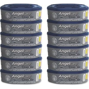 AngelCare Navulling Luieremmer Baby - Achthoekige Navulcassettes - Voor Dress Up - 12 Stuks