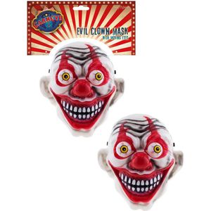 Masker Clown - Met Bewegende Ogen - One Size - Een Stuk - Halloween