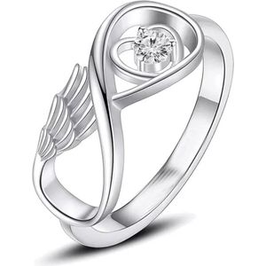 As ring | hartje vleugel | kleur zilver