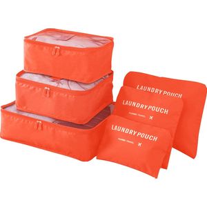 Pathsail® Packing Cubes Set 6-Delig - Bagage Organizers - Koffer organizer set - Oranje
