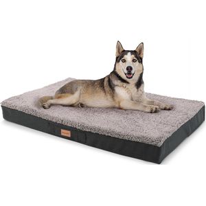 Brunolie Balu Hondenbed Hondenkussen - Wasbaar - Orthopedisch - Anti-Slip - Ademend Traagschuim - Maat L (100 X 10 X 65 Cm)