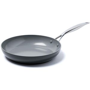 Greenpan Venice Pro Aluminium Koekenpan Ø 28cm – PFAS-vrij - Inductie – Ovenbestendig tot 220°C – Vaatwasserbestendig – Snelle opwarming – RVS handgrepen - Zwart