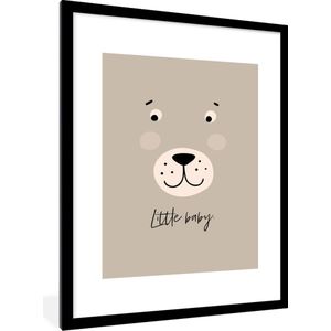 Fotolijst incl. Poster - Quotes - Little baby - Spreuken - Baby - Kids - Kinderen - 60x80 cm - Posterlijst