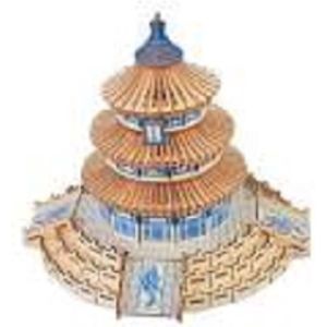 Houten modelbouw - Wooden Puzzle - Miniatuurbouw hout - Temple of heaven