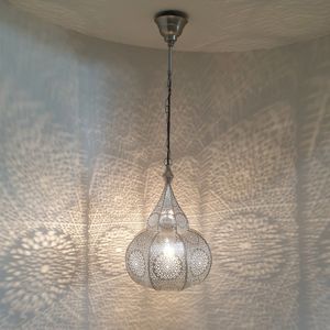 Oosterse hanglamp Layoune zilver