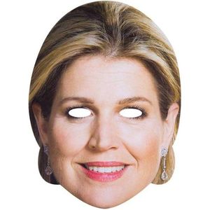 Witbaard Masker Koningin Máxima Karton One-size