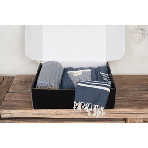 Cadeaubox Lalay De Luxe - navy - maat XXL (badjas maat) - Sinterklaas cadeau volwassenen - mannen - vrouw - moeder - sauna cadeau - sauna cadeaupakket - sauna cadeauset - kerst cadeau - kerstcadeau voor vrouwen - kerstcadeau voor mannen