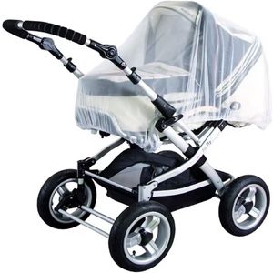Buggy klamboe - Muggennet voor kinderwagen - Eenvoudige klamboe - Wit - One size - Met elastiek - CHPN
