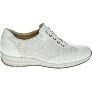 Durea 6164 H - Dames veterschoenen - Kleur: Wit/beige - Maat: 37