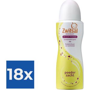 Zwitsal - Deodorant Spray - Soft - 100 ml - Voordeelverpakking 18 stuks