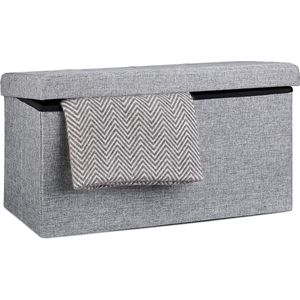 Opvouwbare Opberg Poef - Hocker – Bench – Bench with Storage space - Zitkist – Woonkamer accessoires38x76x38cm