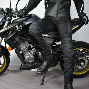 Motorbroek Zomer - Ademende Motorjeans - Stretch Heren Textiel Jeans met Verbeterde Beschermers Zwart M