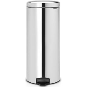 Brabantia NewIcon Prullenbak - 30 liter - Brilliant Steel - met Metalen binnenemmer