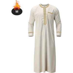 Bovista Islamitische Kleding - Djellaba Heren - Moslim Kleding - Arabisch Mannen Kaftan - Alhamdulillah - Beige M