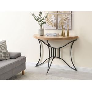 Vente-unique Sidetable in mdf en metaal - Houtlook en zwart - LOLANA L 110 cm x H 81.5 cm x D 48 cm