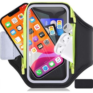 Sporttelefoonarmband met AirPods-tas en Telefoonhouder voor 6,8 inch Apparaten