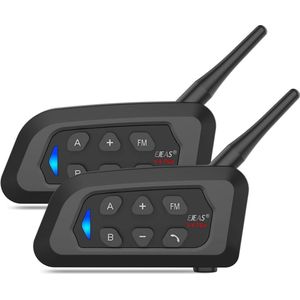 EJEAS V4 Plus Motorintercom - Motorhelm - Bluetooth 5.1 - Headset met FM- en CVC-ruisonderdrukking