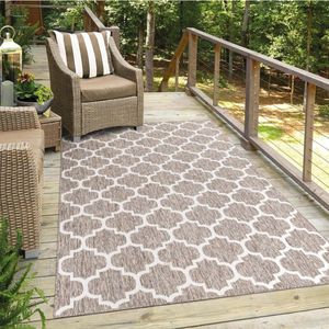 Flycarpets Lora Buitenkleed Barok Voor Binnen & Buiten Vloerkleed - Beige - 280x380 cm