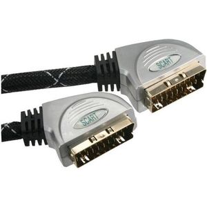 Q-link scart kabel premium quality | 21 pins | 1,5 meter zwart