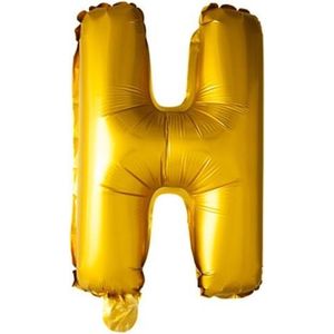 ballon - 100 cm - goud - letter - H