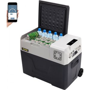 Auto Koelkast Compressor 22,4 x 14,5 x 14,2 inch Auto Koelkast Mini 30L Mini Koelkast met Intelligent Digitaal Paneel en Schokbestendig Geschikt voor veel Plaatsen, Boot, Vrachtwagen, Auto, enz