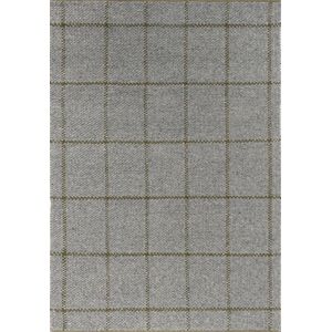 Brink & Campman Craft Matter Check Slate Olive 049104 vloerkleed - maat 140 x 200 cm