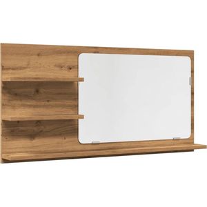 vidaXL - Badkamerspiegelkast - 90x11x45 - cm - bewerkt - hout - artisanaal - eiken