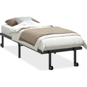 vidaXL - Bedframe - zonder - matras - opvouwbaar - 80x200 - cm - staal - zwart