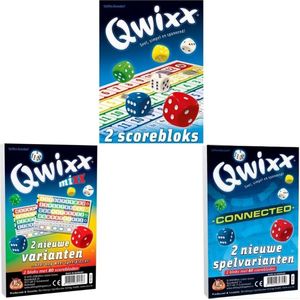 Spellenbundel - 3 stuks - Dobbelspel - Qwixx scoreblocks & Qwixx Mixx & Qwixx Connected