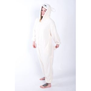 KIMU Onesie Schaap Pakje - Maat 74-80 - Schapenpak Kostuum Wit Lammetje Pak - Peuter Boxpakje Pyjama Zacht Huispak Jumpsuit Jongen Meisje Festival