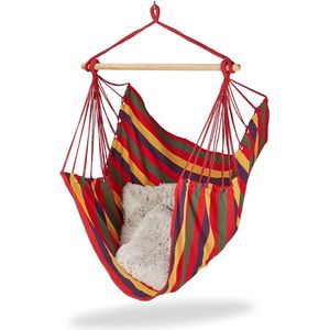 Hangstoel cocoon moderne katoenen hangmatstoel voor kinderen en volwassenen binnen en buiten tot 150 kg - gekleurd hangstoel cocoon