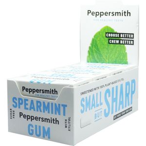 Peppersmith Small but Sharp Spearmint gum suikervrije kauwgom 12x 10 stuks