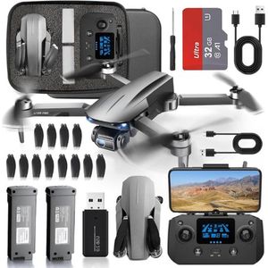 Luxe Drone met Camera – Voor Volwassenen & Kinderen – Voor Buiten – GPS - 4K Resolutie – Compleet Pakket – Inclusief Accessoires – Grijs