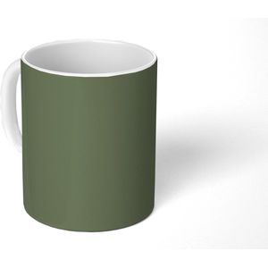 Mok - Koffiemok - Groen - Effen kleur - Olijfgroen - Mokken - 350 ML - Beker - Koffiemokken - Theemok