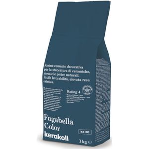 Kerakoll Fugabella Voegmiddel KK30 - Kleur 30 Blauw - 3 kg Voegmortel voor Tegels & Natuursteen - Verkrijgbaar in 50 Kleuren - Greenbuild rating 4