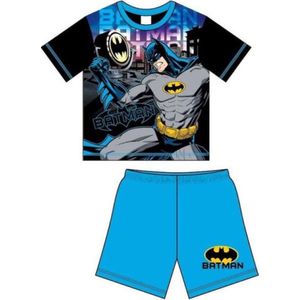 Batman shortama - maat 110/116 - Bat Man pyjama korte broek en t-shirt - blauw / zwart