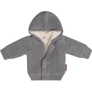 Baby's Only Vestje met capuchon teddy Soul - Grijs - 68 - 100% ecologisch katoen - GOTS