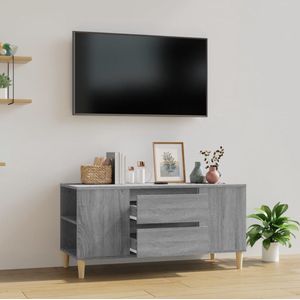 The Living Store TV Meubel Scandinavisch Grijs Sonoma Eiken - 102x44.5x50 cm