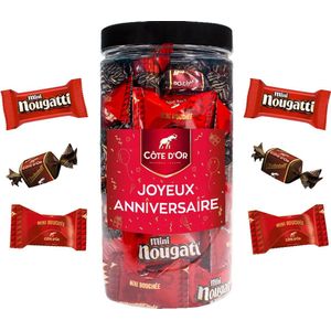 Best of Côte d'Or chocolademix ""Joyeux Anniversaire"" - chocolade verjaardagscadeau - Mini Bouchée, Mini Nougatti & Chokotoff - 600g