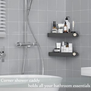 badkamerrek wandrek badkamer plank douchemand badkamer organizer doucheplank plank voor badkamer 2 Pack