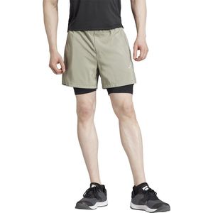 adidas Performance Gym+ Training 2-in-1 Short - Heren - Groen- L