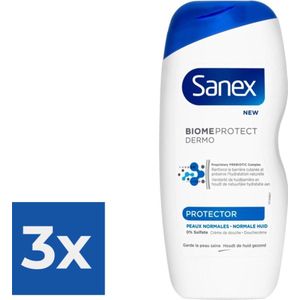Sanex Douchegel - Dermo Protector - Voordeelverpakking 3 x 250 ml