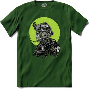 Tactical Operator | Airsoft - Paintball | leger sport kleding - T-Shirt - Unisex - Bottle Groen - Maat XL