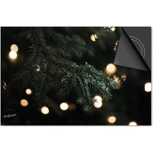 Inductie beschermer 90x52 - afdekplaat inductie mat - Dietrix Kookplaat beschermer - DELUXE - Feestdagen - Kerstboom tak met licht