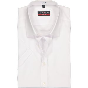 MARVELIS body fit overhemd - korte mouwen - wit - Strijkvriendelijk - Boordmaat: 41