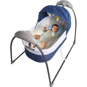 Baby Bed - Baby Wieg - Elektrische Babywieg - Baby Bed Met Klamboe - Elektrisch - Bluetooth - Automatische Swing - Inclusief Afstandsbediening - Blauw