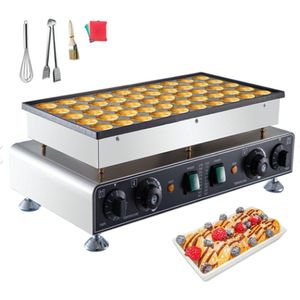 Vevor® Elektrische Poffertjespan - Poffertjesmaker - Poffertjesplaat - Poffertjes - 50 Stuks