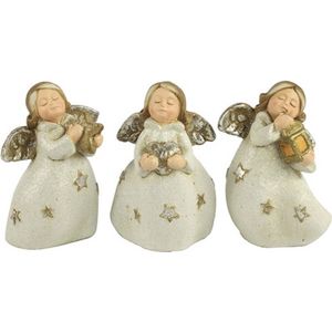 Countryfield - Engel - Ariel - wit - per stuk - kerstdecoratie - L7B8H11,5CM