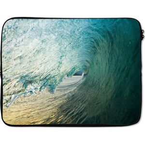 Laptophoes 15.6 inch - Zee - Golf - Amerika - Laptop sleeve - Binnenmaat 39,5x29,5 cm - Zwarte achterkant